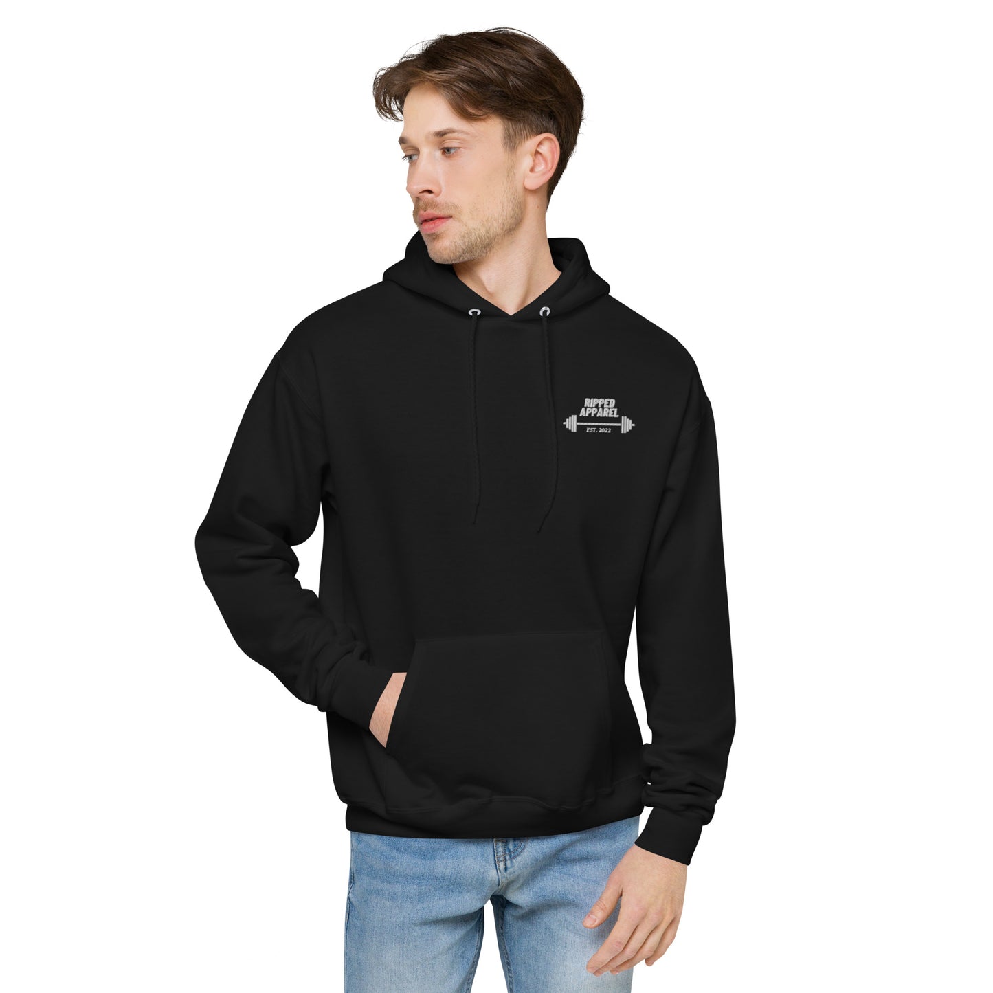 Unisex fleece "Ripped" hoodie