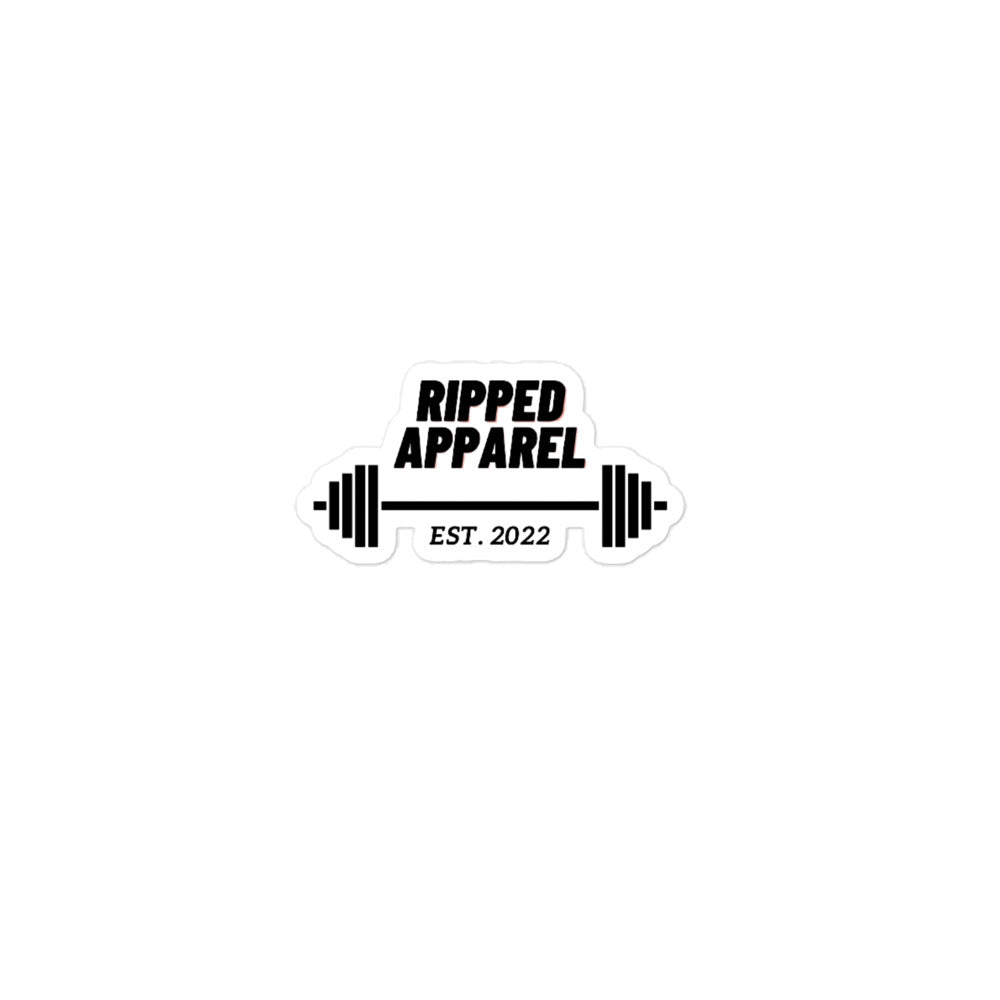 Bubble-free Ripped Apparel sticker