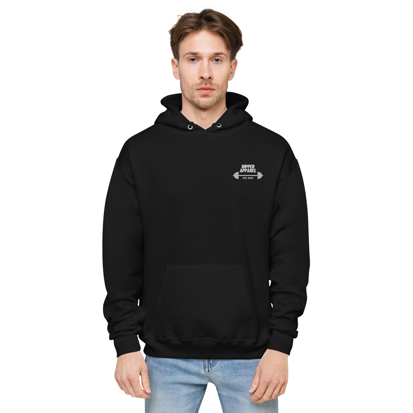 Unisex fleece "Ripped" hoodie